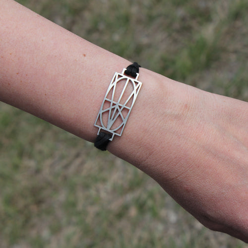 WOMEN'S BLACK WRAP & TUCK BRACELET - LARGE ZYMBOL