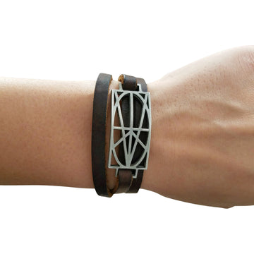 WOMEN'S BROWN LEATHER WRAP BRACELET