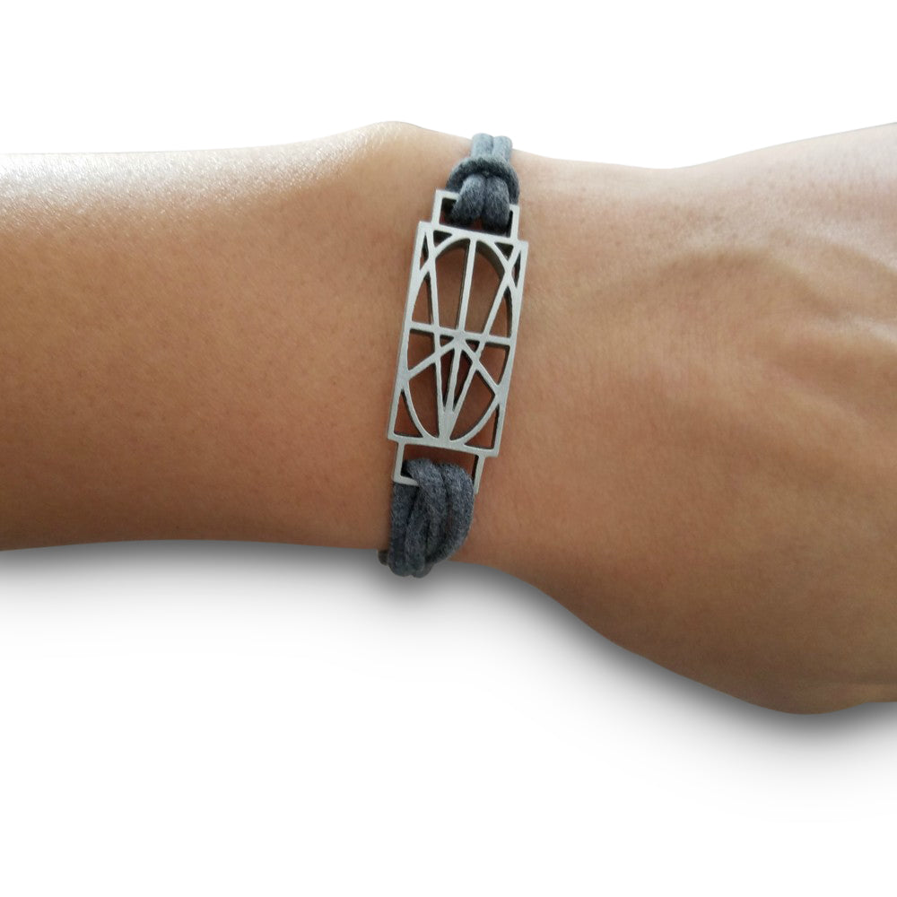 WOMEN'S GRAY WRAP & TUCK BRACELET - SMALL ZYMBOL