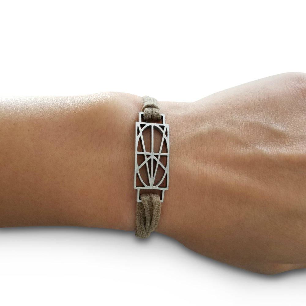 WOMEN'S TAN WRAP & TUCK BRACELET - SMALL ZYMBOL