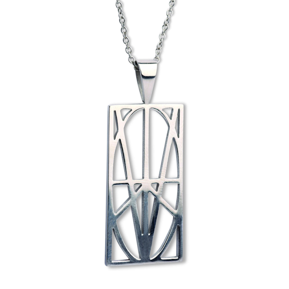 WOMEN'S LARGE STAINLESS STEEL PENDANT