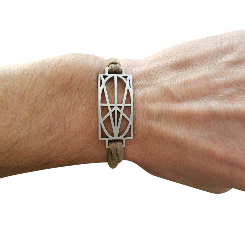 MEN'S WRAP & TUCK BRACELET - TAN