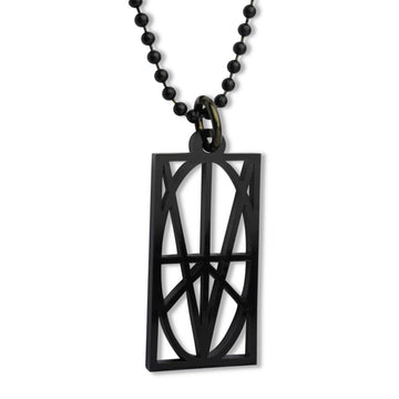WOMEN'S BLACK ACRYLIC PENDANT