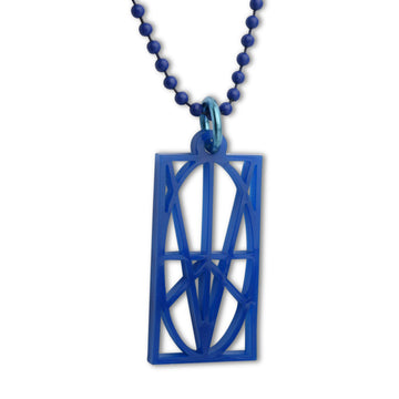 MEN'S BLUE ACRYLIC PENDANT