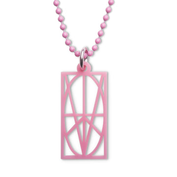 WOMEN'S PINK ACRYLIC PENDANT