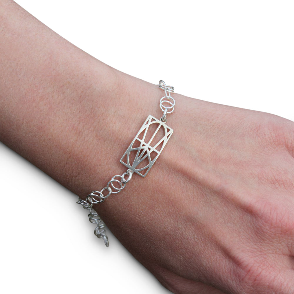 WOMEN'S SMALL STERLING SILVER CHAIN BRACELET