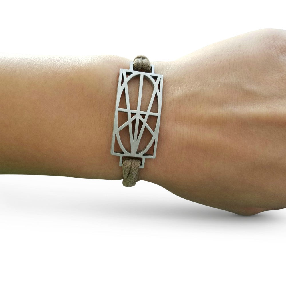 WOMEN'S TAN WRAP & TUCK BRACELET - LARGE ZYMBOL